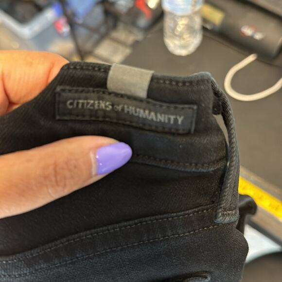 Citizens of Humanity Emannuelle Low Rise slim Boot Jeans black cropped size 27 - Picture 10 of 11